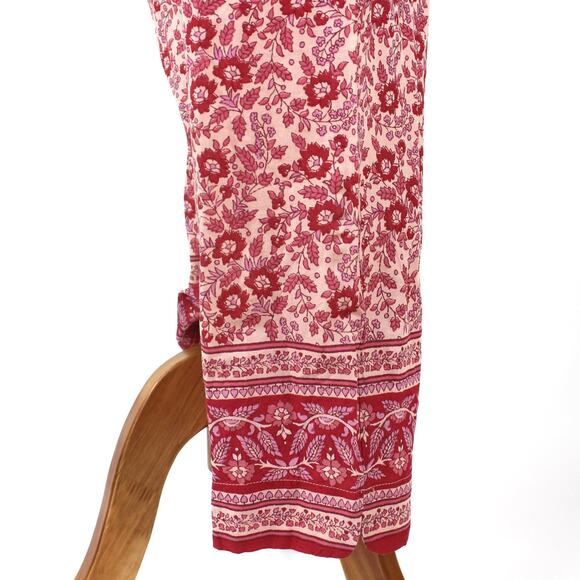 Faherty Adella Floral Sleeveless Jumpsuit Sun Up Block Pink Floral Racerback NEW - Picture 5 of 6